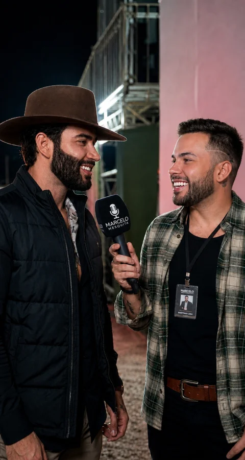 Gusttavo Lima confessa para Marcelo Mesquita que já ficou devendo fogueteiro no passado